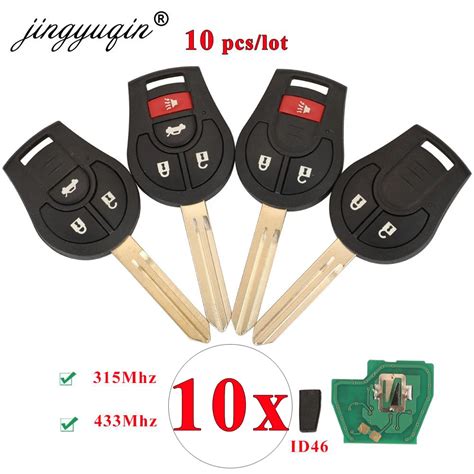 Jingyuqin 10 Pcslot 3 4 Es Remoto Chave Do Carro Para Nissan