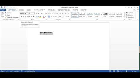 Word 2013 Aula 03 Formatando Fonte YouTube