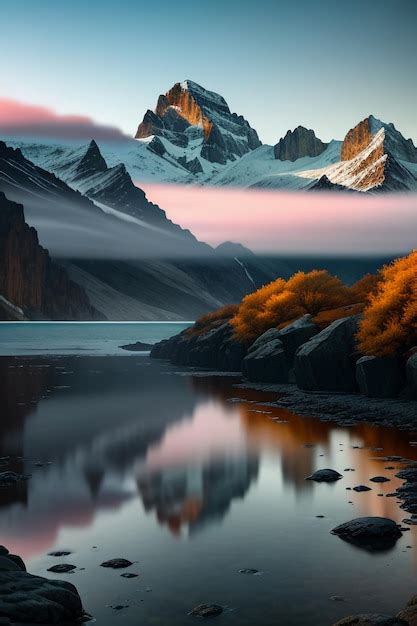 Hermosa Fotograf A De Paisaje Fondo De Papel De Pared Picos Lago Ca N