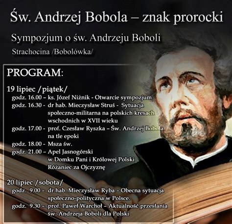 Sympozjum W Andrzej Bobola Znak Prorocki W Andrzej Bobola