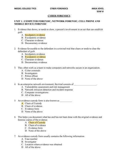 CF MCQs 1 Itscholar Codegency Cyber Forensic Solved Objectives SEM