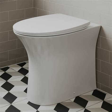 Rennes Wall Hung Rimless Toilet Soft Close Seat White Affine