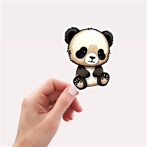 Cute Baby Panda Vinyl Sticker Cute Panda Sticker For Laptop Panda