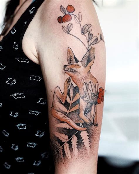 Joanna Swirska Dzo Lama Fox Tattoo In 2024 Gemini Tattoo Geek Tattoo