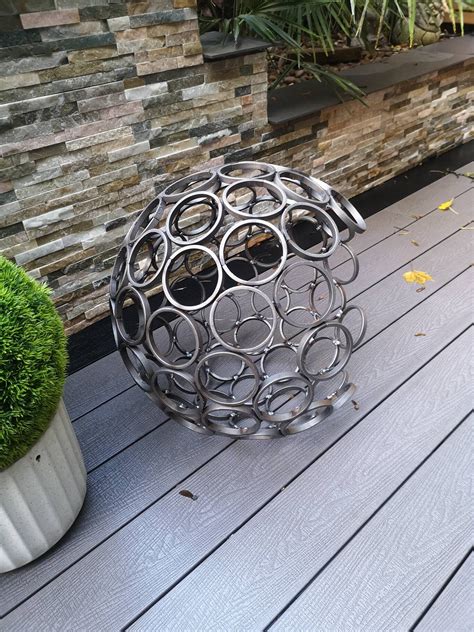 Hand Crafted Decorative Garden Sphere Sculpture Etsy Uk