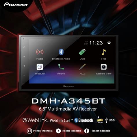 Jual Pioneer Dmh A Bt A Bt Double Din Head Unit Weblink Cast