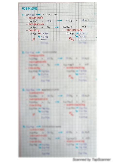 Solution Ejemplos De Combusti N Halogenaci N Cracking E Hidrocracking