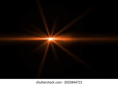 Lens Flare Effect On Black Blackground Stock Illustration