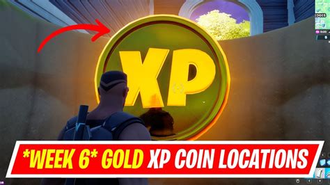 New Week 6 Gold Xp Coin Locations In Fortnite Season 4 Where To Find Week 6 Gold Xp Coin Youtube