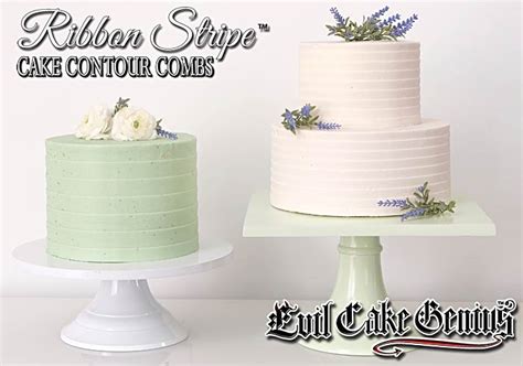 Ribbon Stripe Cake Contour Combs - Evil Cake Genius