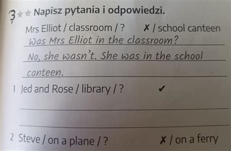 3 Napisz Pytania I Odpowiedzi Mrs Elliot Classroom X School