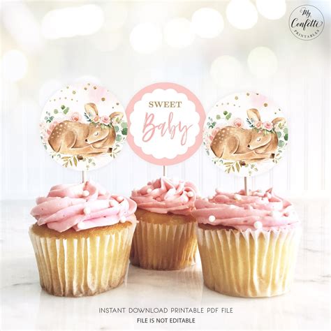 Baby Shower Cupcake Toppers Printable Cupcake Toppers Baby Etsy Australia