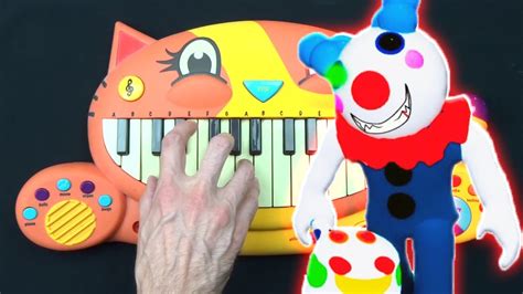 I PLAYED PIGGY ROBLOX CLOWNY THEME ON A CAT PIANO YouTube