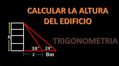 Como Calcular La Altura De Un Edificio Problema De Trigonometria Youtube