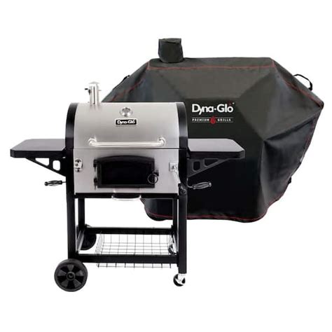 Dyna Glo Heavy Duty Large Charcoal Grill In Black And Stainless Steel
