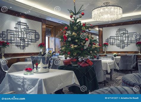 Classic Restaurant In Winter Season Stock Image Image Of White Decor