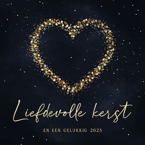 Kerstkaart Hart Van Sparkles Liefdevolle Kerst Kaartje2go