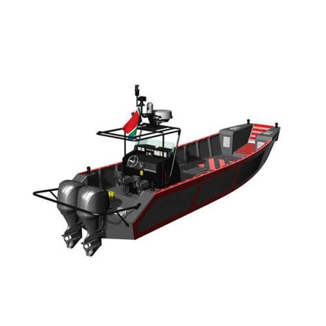 Bateau De Travail Blackout Knd Naval Design Hors Bord En