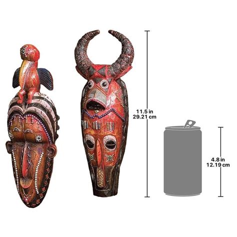 Masks Congo African Wall Sculptures - QL919717 - Design Toscano