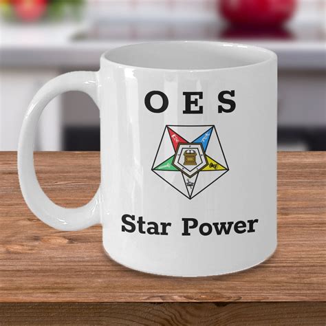 Order Of The Eastern Star Masonic Coffee Mug OES Star Power Freemason