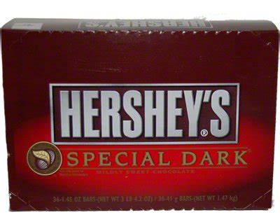 Hershey's Special Dark Chocolate Bars, Carton of 36 1.45oz (41g) $31.92USD - Spice Place