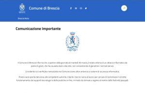 Attacco Hacker Al Sito Del Comune Di Brescia Sicurezza Net