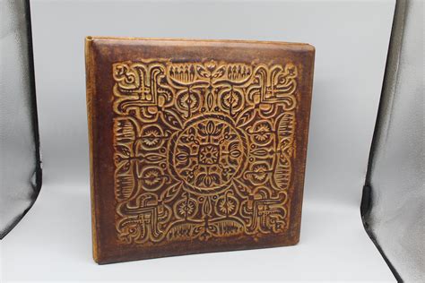 Vintage Tooled Leather Photoalbum Retro Leather Photos Cover Etsy