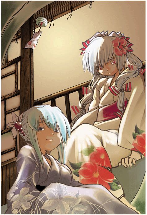 Fujiwara No Mokou And Kamishirasawa Keine Touhou Drawn By Sano Sanoko