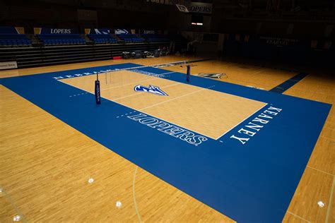 Photo Gallery Loper Volleyball Installs New Taraflex Court Unk News