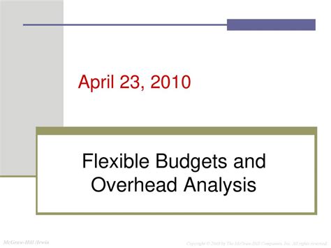 Flexible Budgets And Overhead Analysis Ppt Download