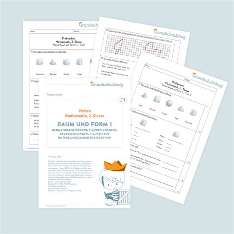 Mathe 2 Klasse Zwei Proben Raum Und Form 1 Grundschulkönig Gmbh