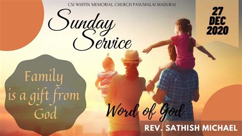 Sunday Service Word Of God Rev M Sathish Michael 27122020