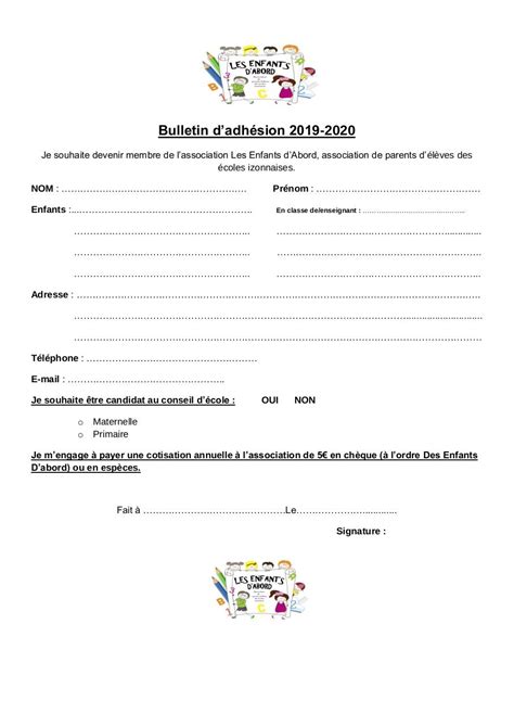 Bulletin adhésion 2019 2020 PDF par Hélène Fichier PDF