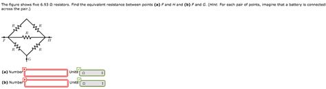 Solved The Figure Shows Five 693 Ohm Resistors Find The