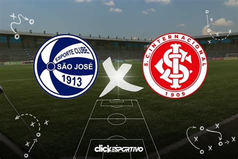 São José RS x Inter onde assistir ao vivo horário escalações e