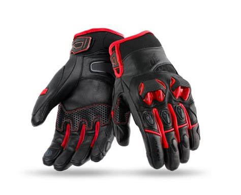 Seventy Guantes Moto Para Hombre Sd N47 Naked Invierno Urban Negro Rojo