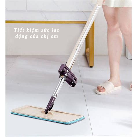 THANH LÝ Cây lau nhà tự vắt phẳng thông minh Spin Mop xoay 360 độ