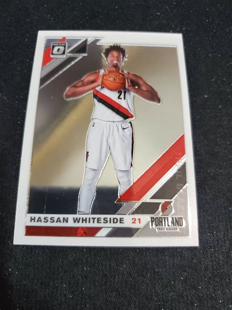 2019 20 Donruss Optic Base 47 Hassan Whiteside Portland Trail Blazers