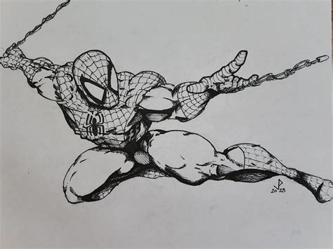 Spider Man Inking Practice R Comicbookart