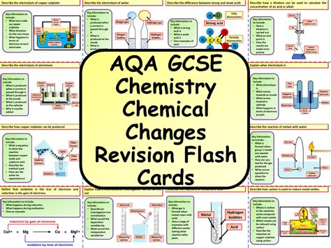 Aqa Ks4 Gcse Chemistry Science Chemical Changes Revision Flashcards