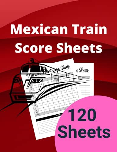 Mexican Train Score Sheets X Mexican Train Score Cards