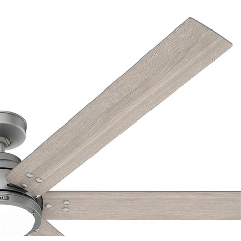 Hunter Gravity Simpleconnect 72 In Matte Silver Integrated Led Indoor Smart Ceiling Fan With