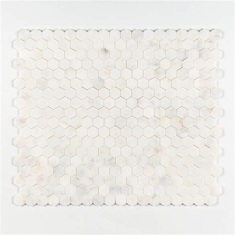 Afyon Sugar Polished Hexagon Marble Mosaic X Marble Slab