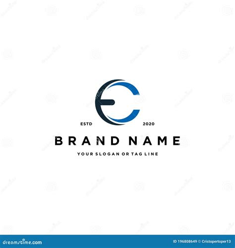 Letter EC Logo Design Vector Stock Vector Illustration Of Symbol