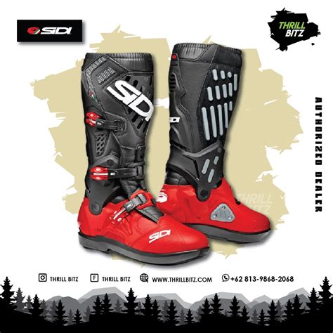 Jual Sepatu Sidi Atojo Srs Boots Red Black Shopee Indonesia