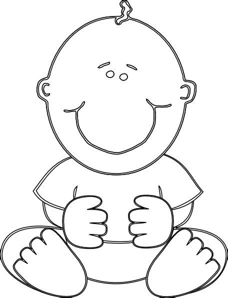 Baby Boy Outline Clip Art At Vector Clip Art Online