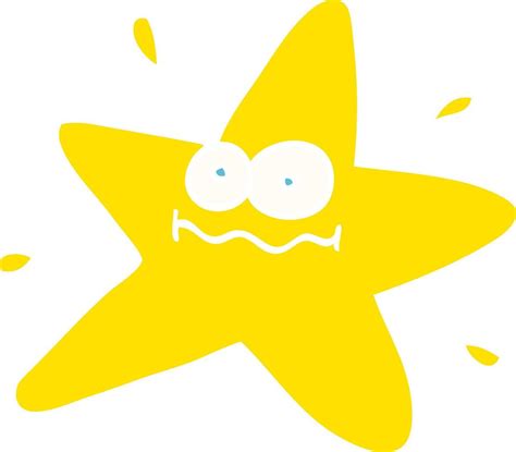 funny flat color illustration cartoon star 12078173 Vector Art at Vecteezy