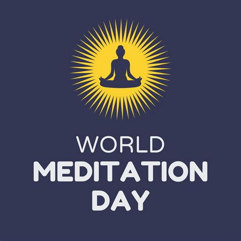 a poster of World Meditation Day 23981727 Vector Art at Vecteezy
