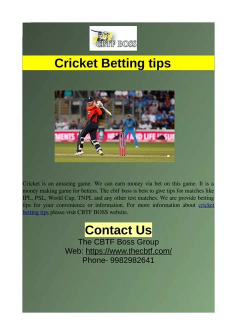 Ppt Cricket Betting Tips Powerpoint Presentation Free Download Id