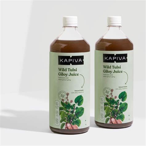 Kapiva Ayurveda Wild Tulsi Giloy Juice L Power Combo Pack Of Buy